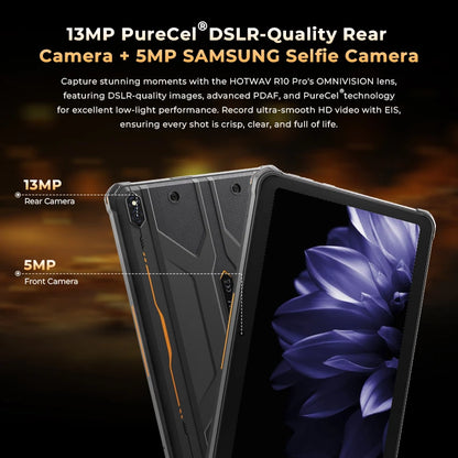 HOTWAV R10 Pro Rugged Tablet 10800mAh Massive Battery 10.1'' HD+ Display Pad Android 14 8GB 256GB 13MP 4G Global Tablet PC