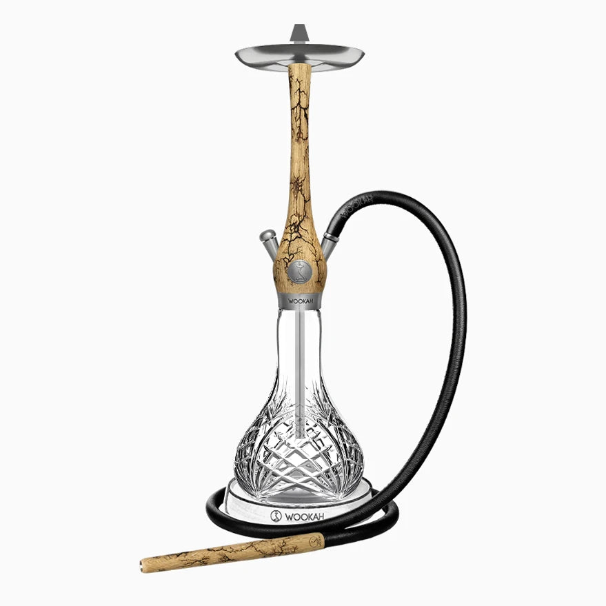 Wookah Hookah Shisha Set High Quality Wooden Large Hookah with Glass Bottle Single Pipe