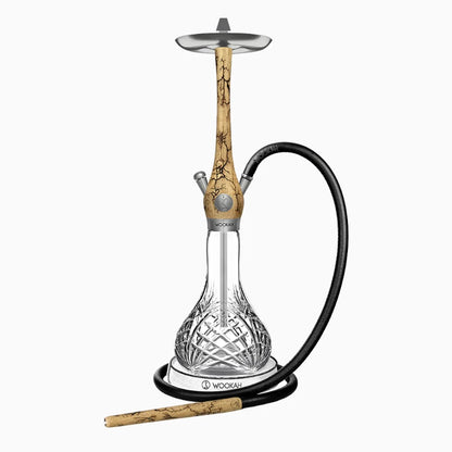 Wookah Hookah Shisha Set High Quality Wooden Large Hookah with Glass Bottle Single Pipe