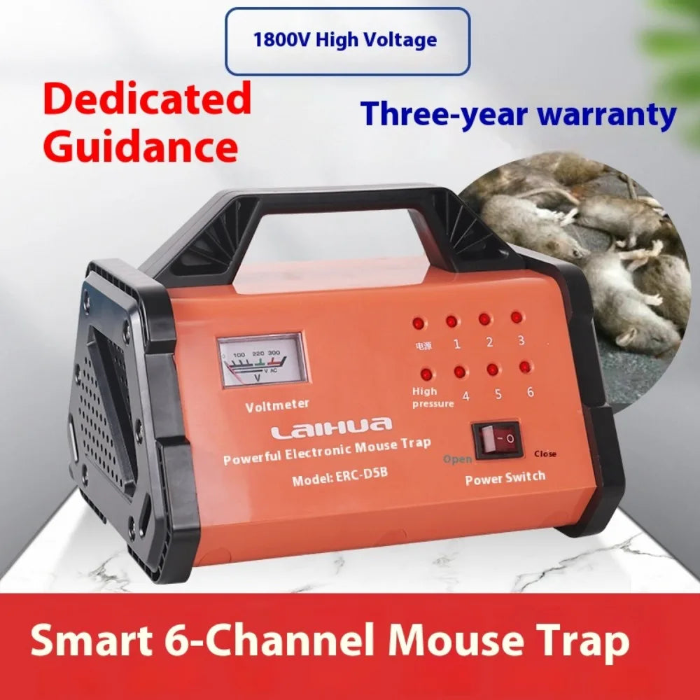 Electronic Mouse Trap Household high-voltage high-power infrared intelligent electronic mouse trapping machine 6-way mouse trap