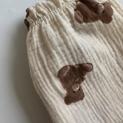 Organic Cotton Baby Pants – Soft Muslin Print