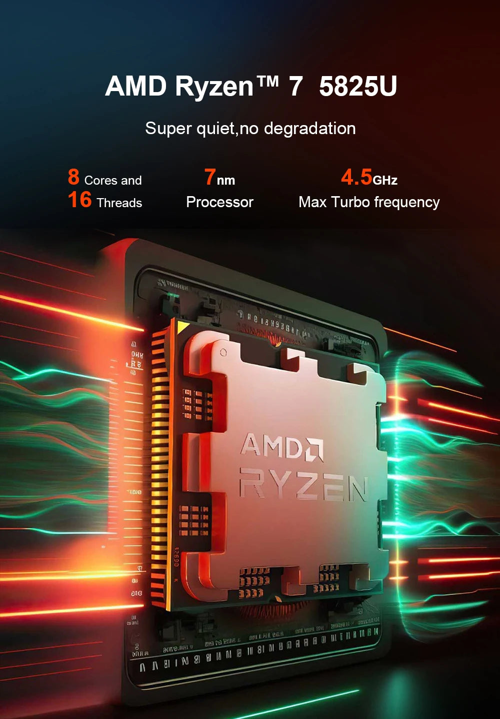 Ninkear A15 Plus 2026 Gaming Laptop Computers AMD Ryzen™ 7 5825U 4.5Ghz 15.6' FHD IPS 16GB DDR4 + 1TB SSD Backlit Keyboard FP Unlock