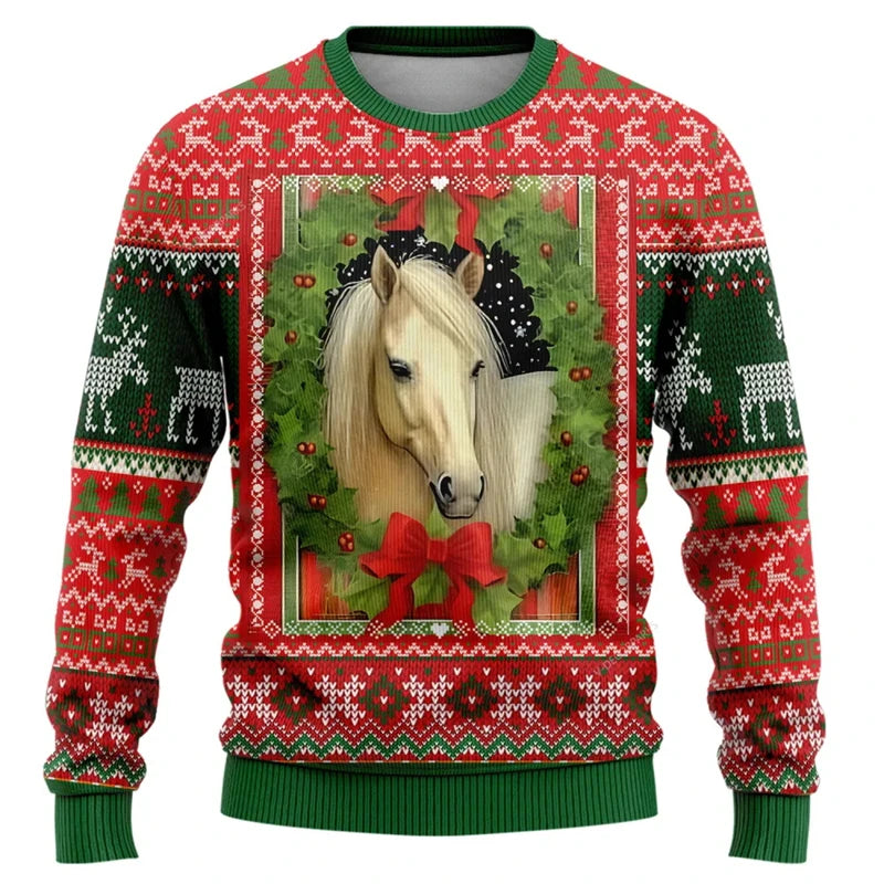 Ugly Christmas Sweater Women Men 3d Print Autumn Winter Pullover Cartoon Pattern Men Clothing New Casual Daily Wear Sweatshirts