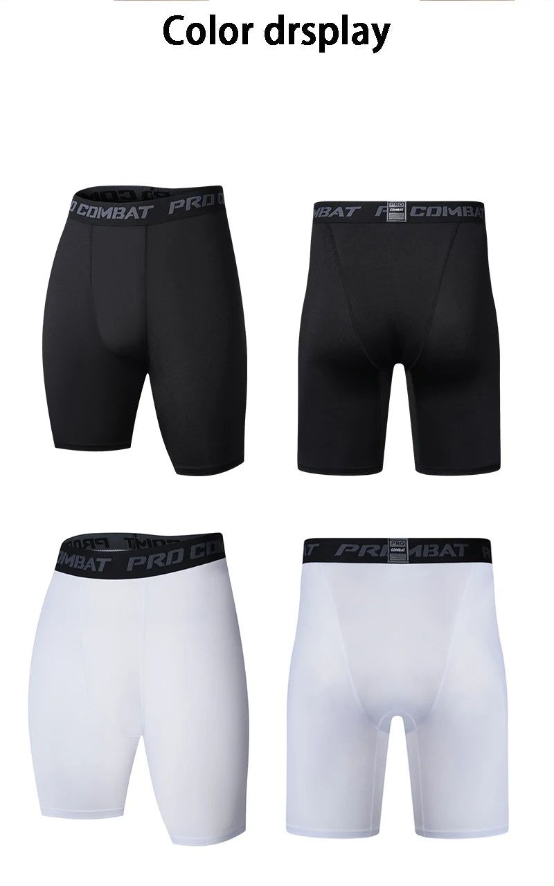 2023 New Crossfit Compression Gym Shorts Men Quick-drying Workout Fitness Leggings Shorts Running Bottom Sports Tights for Men