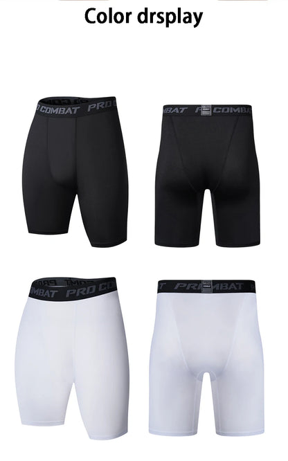 2023 New Crossfit Compression Gym Shorts Men Quick-drying Workout Fitness Leggings Shorts Running Bottom Sports Tights for Men