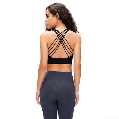 Quick Dry Cross Back Crop Running Bra