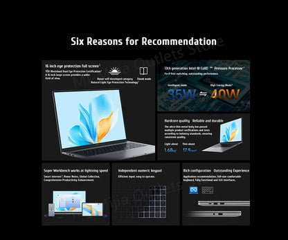 HONOR MagicBook X16 2025 Laptop Intel Core i5-13420H i7-13620H RAM 16GB SSD 512GB 1TB 16"Inch FHD Notebook Ultrabook Computer PC