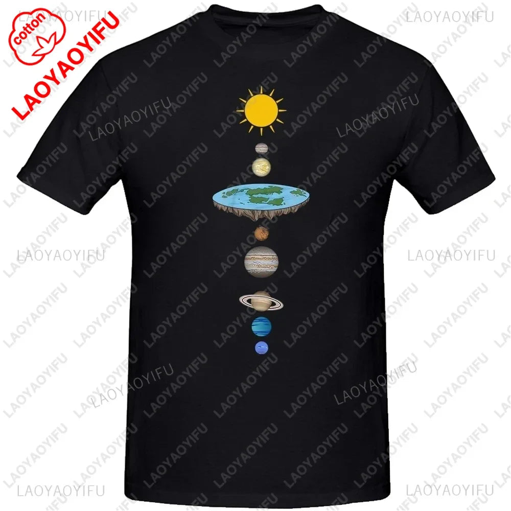 Funny Flat Earth Astronaut Well That Sucks T-Shirt Retro Male T Shirts Summer Breathable Outdoors Woman Man Graphic T Shirts