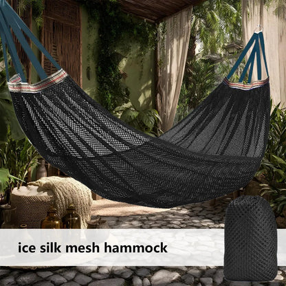 Camping Leisure Hammock, Sturdy Lightweight Outdoor Furniture, Relaxing Tree Swing for Garden Balcony Patio Camping Daily Use