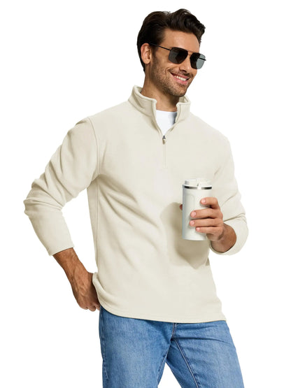 TACVASEN Quarter-Zip Pullover Tops Mens Turtleneck Fleece Sweatshirts Casual Warm Sweater Athletic Running Sports Hoodie Shirts