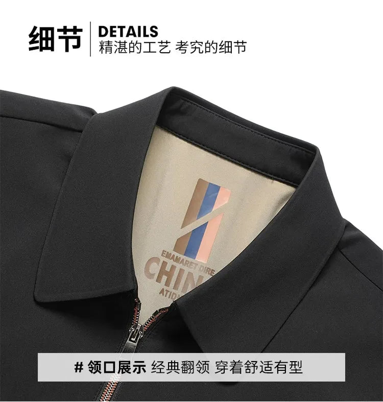 Smart Casual Men's Suit Jacket High Quality Outwear Coats Men Casual Waterproof Jackets Spring Autumn Solid Color Business Coat