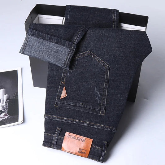 Slim Fit Straight Denim Trousers