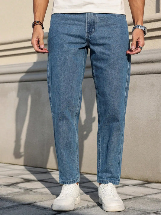 Classic Loose Fit Blue Denim Jeans