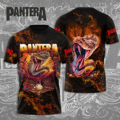 Popular Heavy Metal Rock Band Pantera 3D Print Men Women T-shirt O-neck Short Sleeve Hip Hop Top Casual Streetwear Kids Tees