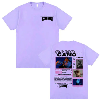 Rapper Cano Triana Tour Album 2025 Printed Tshirts for Men Women Harajuku Hip Hop Street T-shirt Casual Cotton Oversized T Shirt