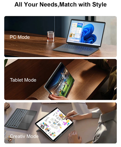 Ninkear T40 Laptop Touchscreen 2 in 1 Tablet Intel N100 14 Inch Fhd 16Gb Ddr5+512Gb Ssd Wifi 6 Rgb Backlit Keyboard with Stylus