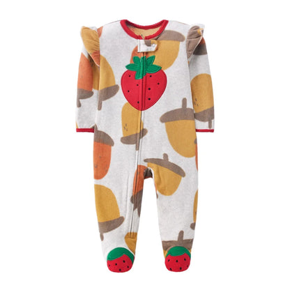 Newborn Infant Baby Boy Girl Romper Spring Autumn Polar Fleece Long-Sleeve Jumpsuit Warm Toddler Baby Clothes For a 0-12 Months