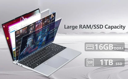 15.6 " Windows 11 Laptops Intel Core i9-10980HK 16GB RAM 1TB SSD Gaming Laptop Backlit keyboard PC Fingerprint UnIock Computer