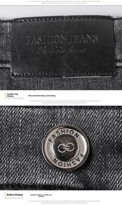 2025 New Winter Men Black Straight Stretch Denim Thick Velvet Pants Warm Jeans Casual Fleece Line Trousers Male Plus Size