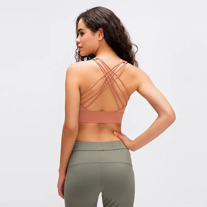 Quick Dry Cross Back Crop Running Bra