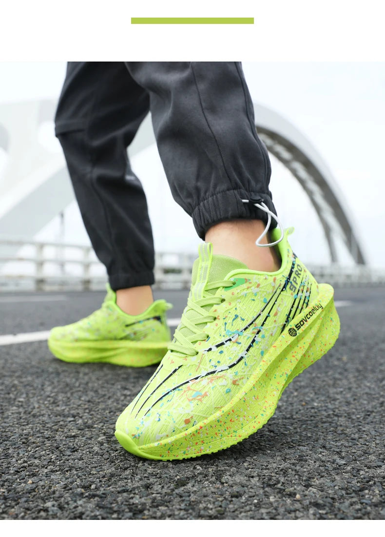 Men's Sneakers Trend Walking Speciality Carbon Board Marathon Sports Shoes Male Running Athletic Nonskid Sneakers﻿ For Women