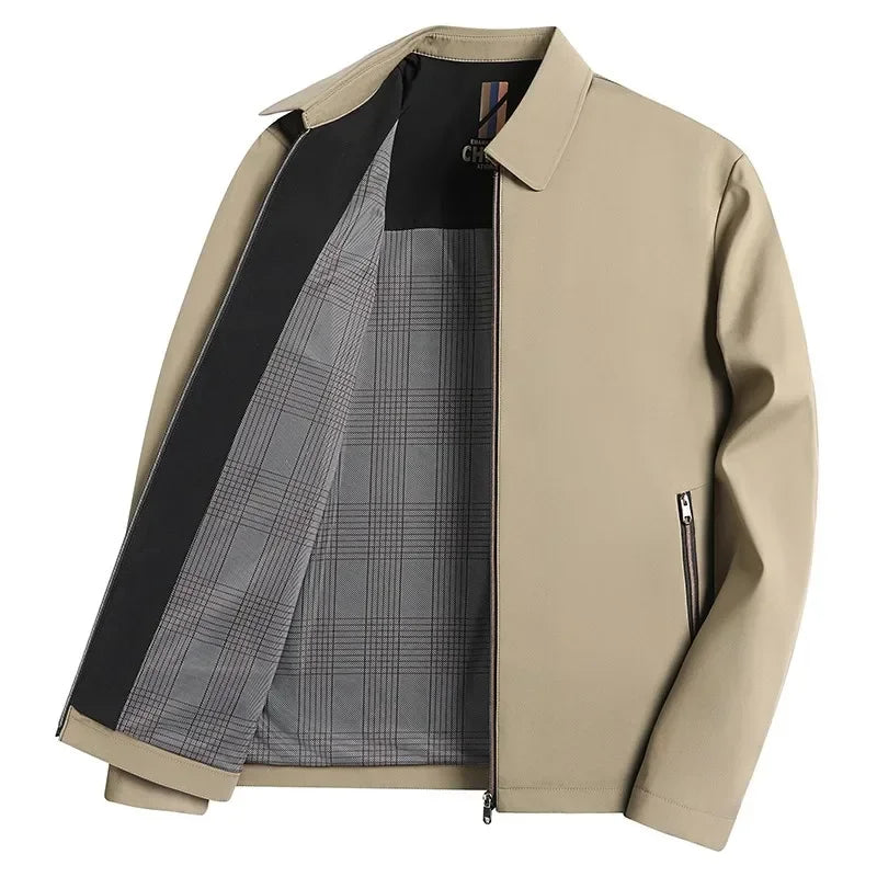 Smart Casual Men's Suit Jacket High Quality Outwear Coats Men Casual Waterproof Jackets Spring Autumn Solid Color Business Coat