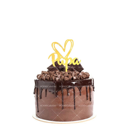 5pcs/1pc Gold Black Father's Day Acrylic Love You Papa Cake Topper for Father's Day Birthday Party DIY Cake Decoration Supplies
