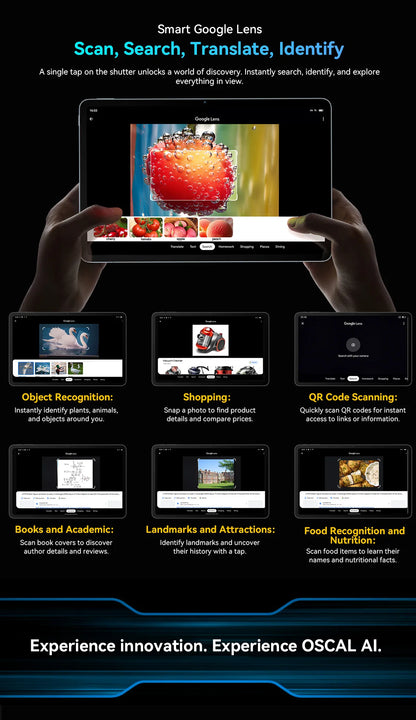 [World Premiere] Blackview OSCAL PAD 100 Tablet 12'' 2K FHD+ Unisoc T615 12+24GB RAM 256GB ROM 9000mAh Android 15 4G Tablets PC