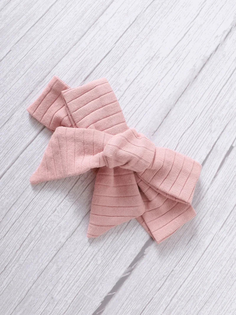Newborn Baby Girl Bodysuit 0-9 Months Pink Cute Suspender Sleeveless Romper+Big Headband 2PCS Summer Clothes Set for Infant Girl