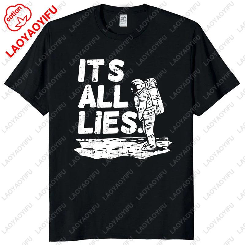 Funny Flat Earth Astronaut Well That Sucks T-Shirt Retro Male T Shirts Summer Breathable Outdoors Woman Man Graphic T Shirts