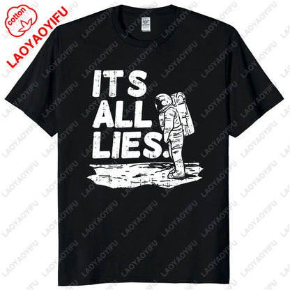 Funny Flat Earth Astronaut Well That Sucks T-Shirt Retro Male T Shirts Summer Breathable Outdoors Woman Man Graphic T Shirts