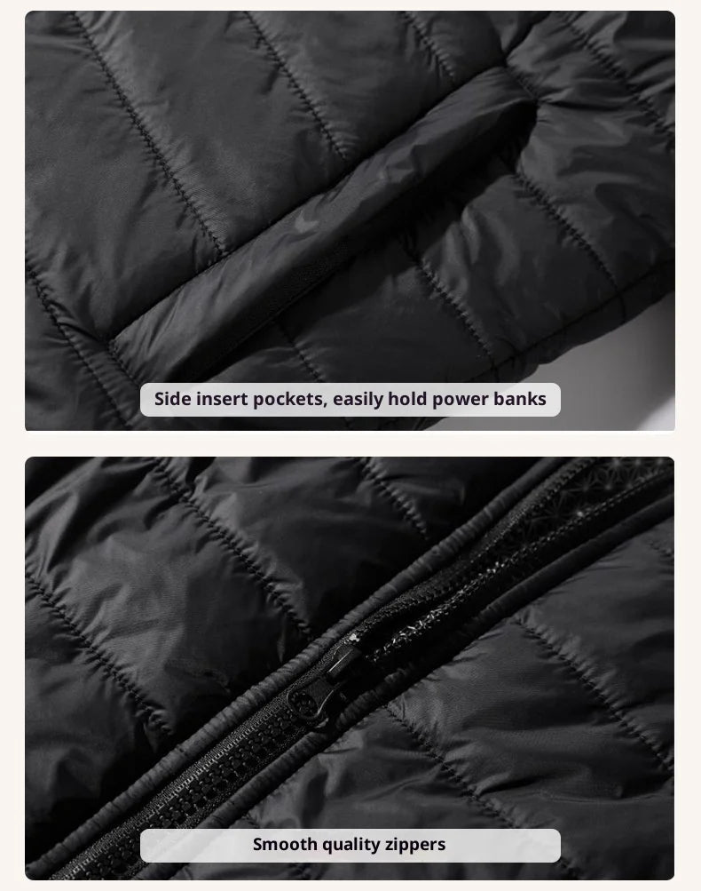 Smart Heating Cotton Jacket V-Neck Inner Wear 24 Zones Electric Thermal Insulation Clothes Motorcycle Riding Vest Heat Retention