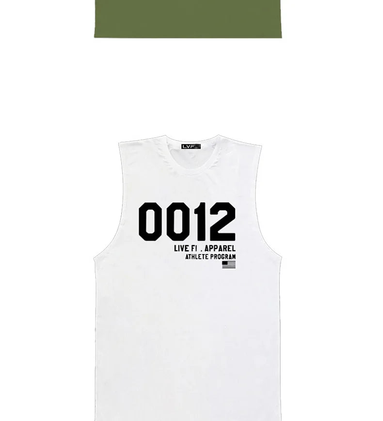 Men's Summer Fitness Tank Top Gym Workout Running Sleeveless Vest Bodybuilding Singlet Muscle Cotton Shirt Man Sports Casual Top