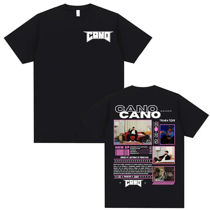 Rapper Cano Triana Tour Album 2025 Printed Tshirts for Men Women Harajuku Hip Hop Street T-shirt Casual Cotton Oversized T Shirt
