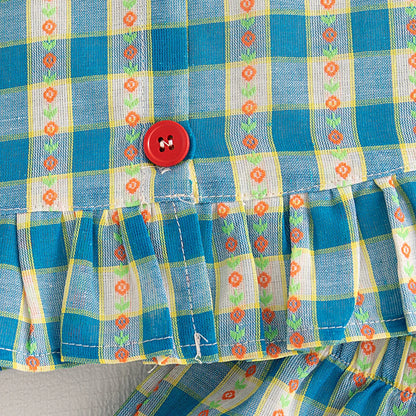 New Baby Clothes Girl 2 Pieces Checkered Top Shorts Cute Sweet Girl'S Sets Leisurely Vacation Baby Newborn Items