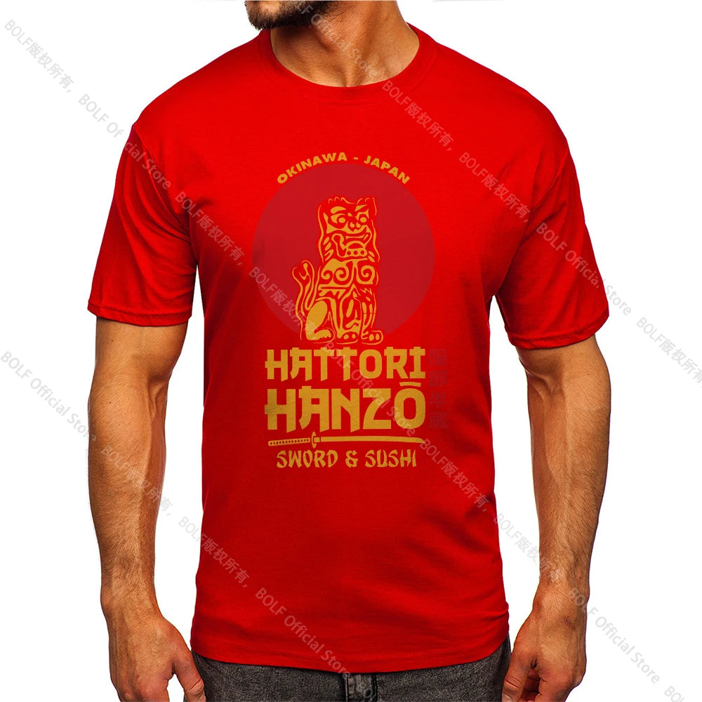 Men's Hattori Hanzo Printed T-shirt 100% Cotton Harajuku Classic Tees for Men Women Casual Shirt Tops Wear