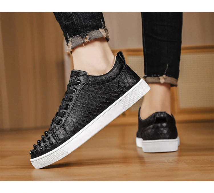 Comfortable Breathable Studded Sneakers for Men Women Casual Sports Shoes Fashion Lightweight Walking Shoes
