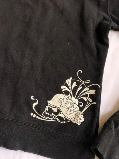Y2K Vintage Floral Zip-Up Hoodie