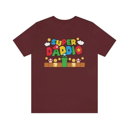 Super Daddio Funny Gamer Dad Father's Day Gift Tshirt 100% Cotton New Fashion Short Sleeve Vintage Classic Streetwear Tee Tops