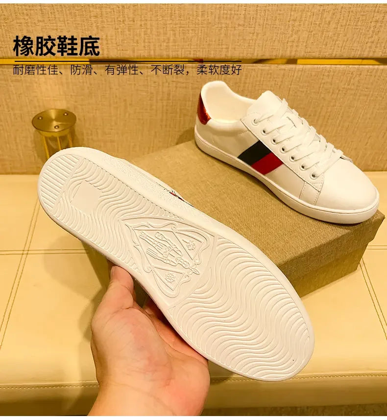 2026 Sneakers Men Bee Shoes High Quality Embroidery Men's Skateboard Shoes Comfortable Low Cut
