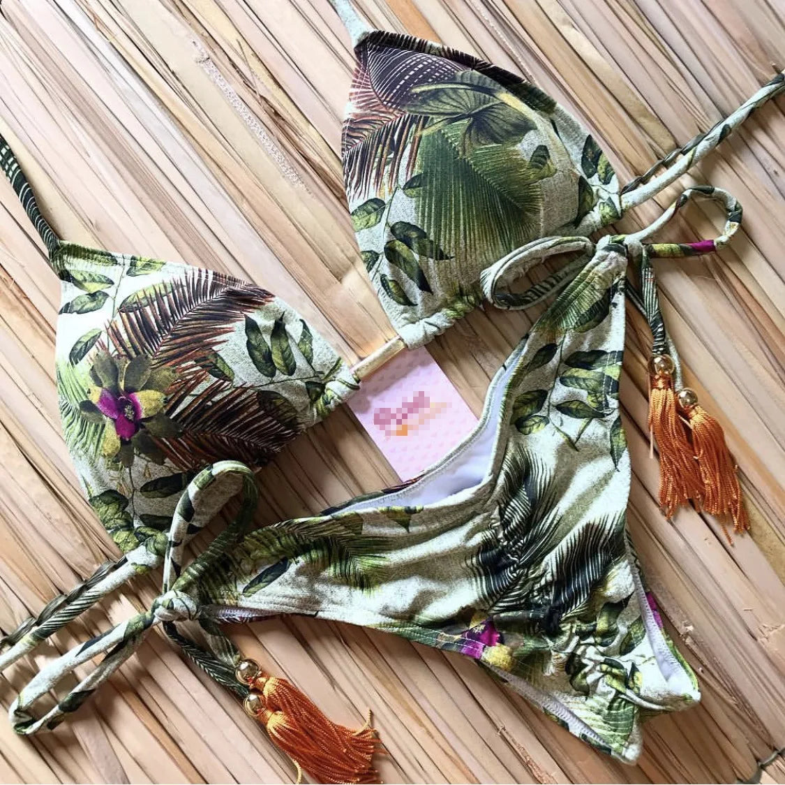Women's Printed Bikini Beach Holiday Trio