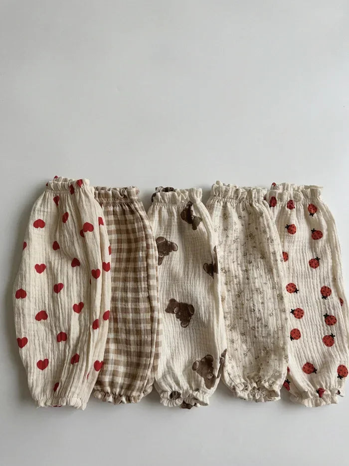 Organic Cotton Baby Pants – Soft Muslin Print