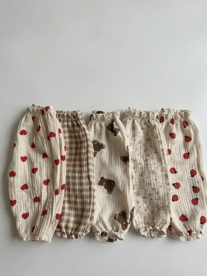 Organic Cotton Baby Pants – Soft Muslin Print