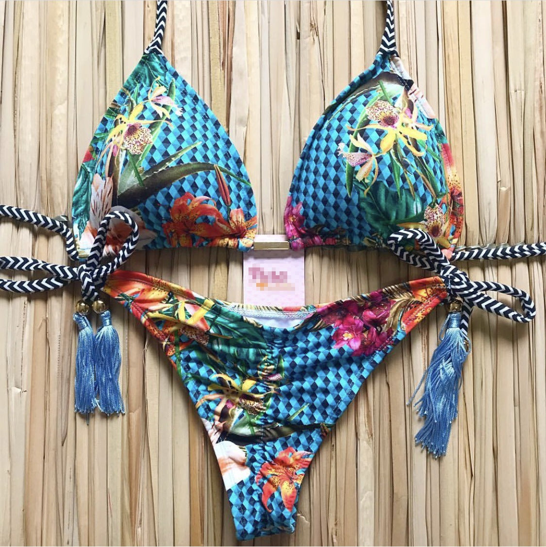 Women's Printed Bikini Beach Holiday Trio