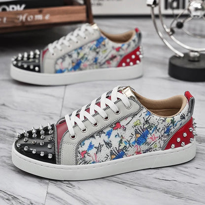 Comfortable Breathable Studded Sneakers for Men Women Casual Sports Shoes Fashion Lightweight Walking Shoes