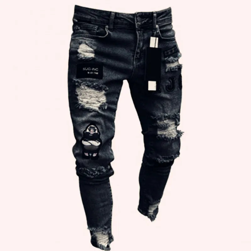 Skinny Fit Hip Hop Denim Jeans