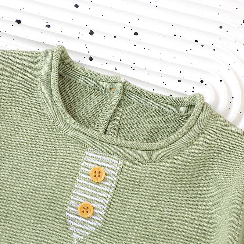 Baby Clothes Set Knitted Cotton Infant Tops +Pants Breathable Comfortable Newborn Boy Girl Pullover +Shorts Summer Fashion Solid