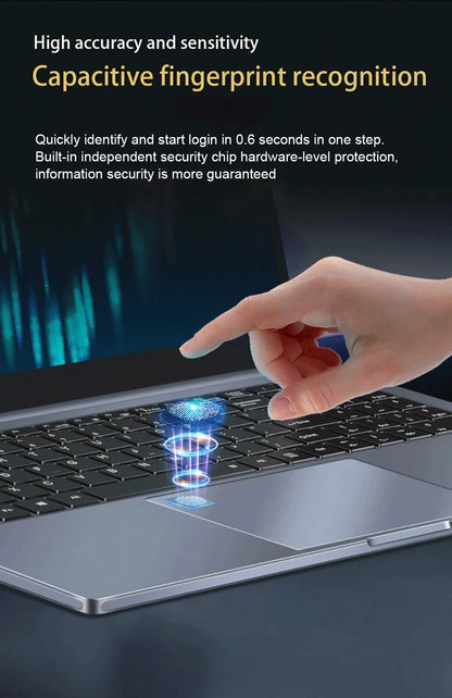 NEW S3 Computer 15.6 Inch Intel Core i7-8750H Por Laptop 2*DDR4 2*M.2 64GB 2TB SSD  Windows 11 Fingerprint Unlock 60Hz