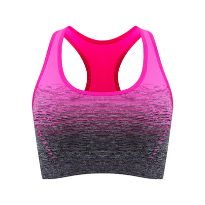Gradient Padded Breathable Workout Sports Bra