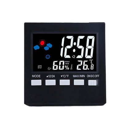 Electronic Alarm Clock with Backlit Thermometer and Hygrometer  Voice Controlled  Accurate Time and Temperature Reading
